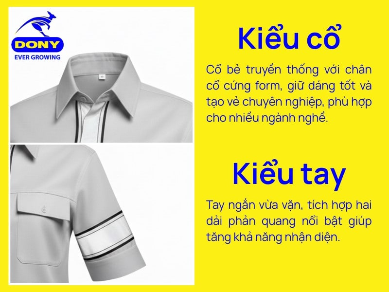 Tay may liền thân, giữ form ổn định và tạo sự thoải mái khi vận động.