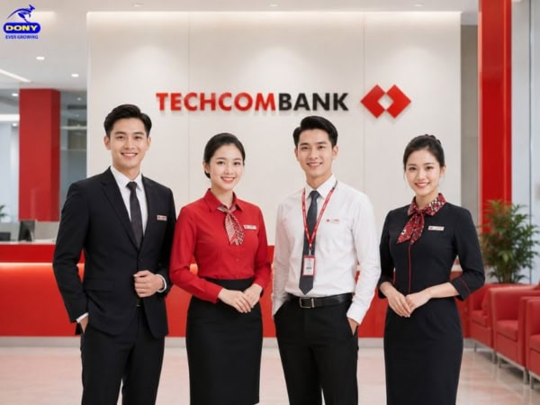 Mẫu đồng phục của ngân hàng Techcombank