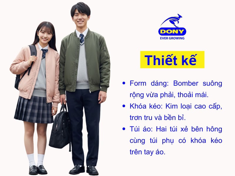 thiet ke ao khoac bomber hoc sinh