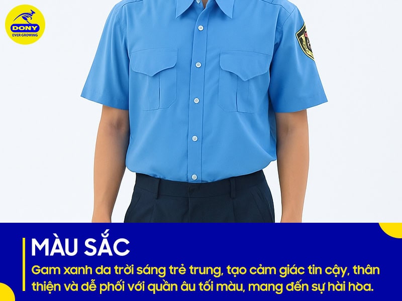 Màu xanh da trời trẻ trung, thân thiện.