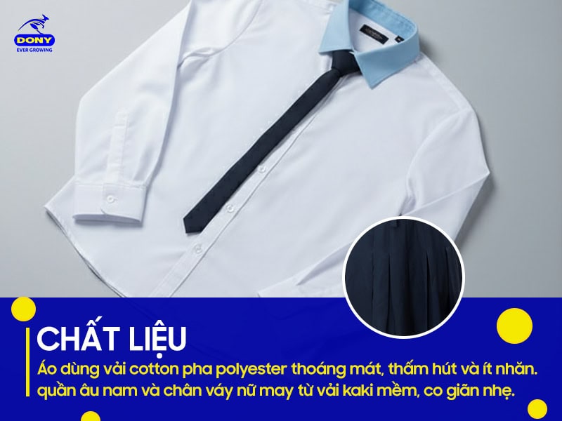 Chất liệu giữ form tốt, thoáng mát, ít nhăn.