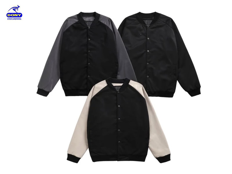 Áo khoác tricot phối tay raglan.