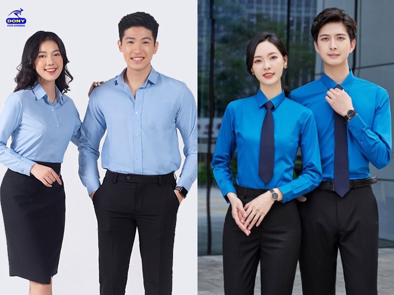 Nhân viên văn phòng mặc sơ mi đồng phục -2.