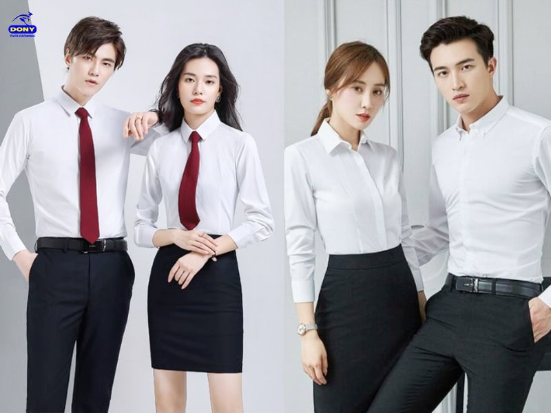 Sơ mi trắng form regular, thiết kế đơn giản mà thanh lịch.