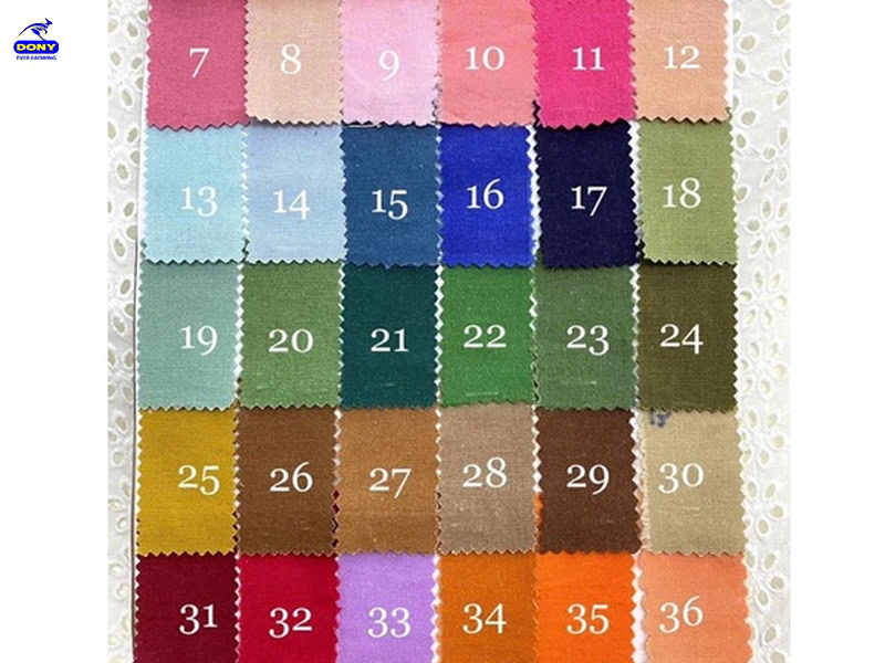 Bảng màu vải linen.