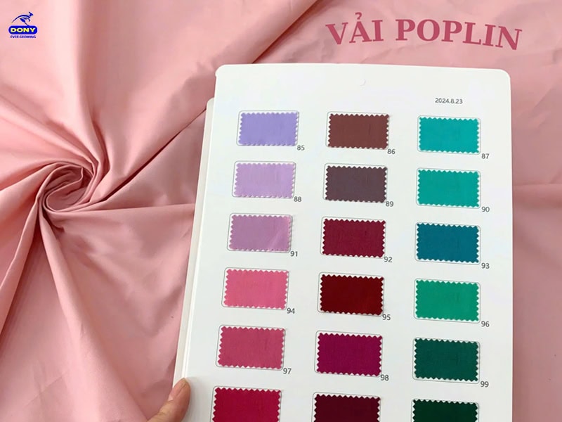 Bảng màu vải poplin.