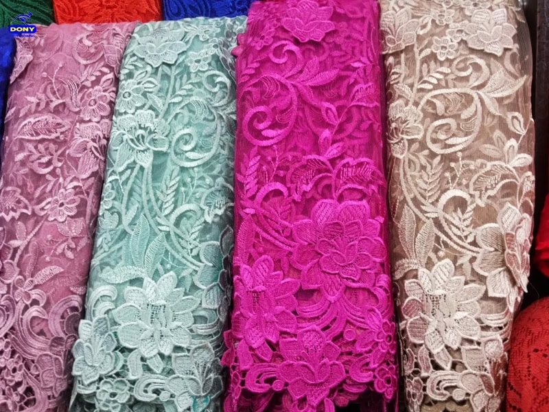 Bảng màu vải ren.