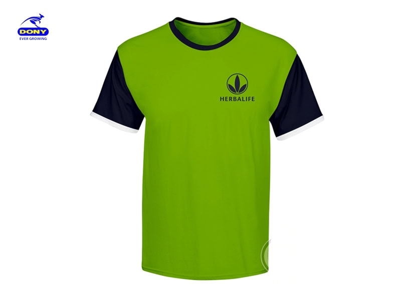 Áo thun Herbalife thiết kế màu xanh lá phối tay raglan.