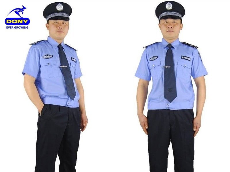 Đồng phục bảo vệ tay ngắn màu xanh dương