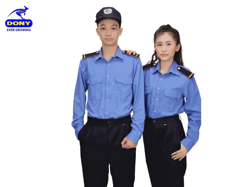 Đồng phục bảo vệ màu xanh dương