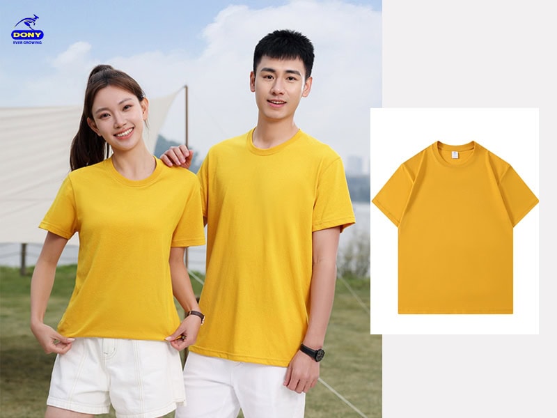Áo thun đồng phục công ty màu vàng-2.