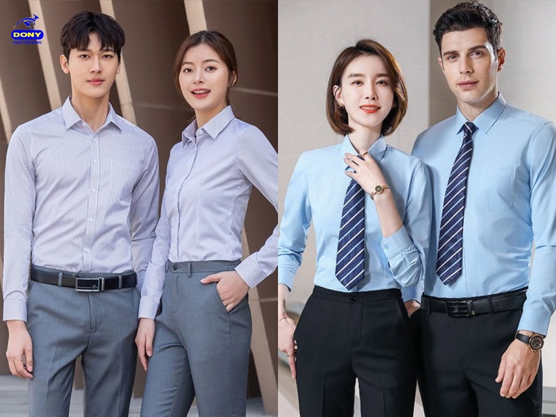 Đồng phục nhân viên văn phòng chỉn chu, lịch sự.