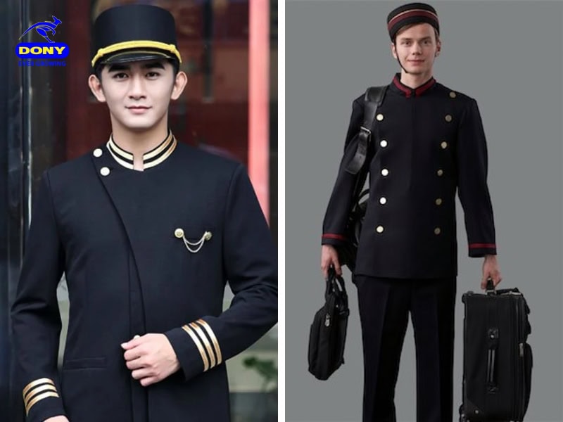 Đồng phục bellman, doorman xanh đen