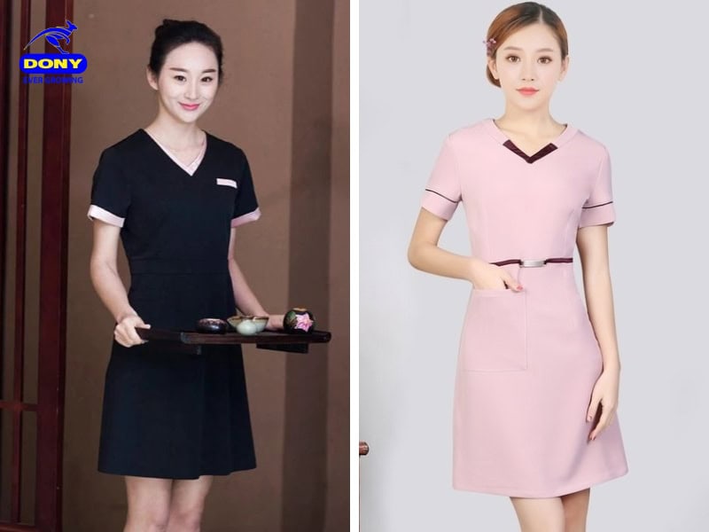 Váy đồng phục spa.