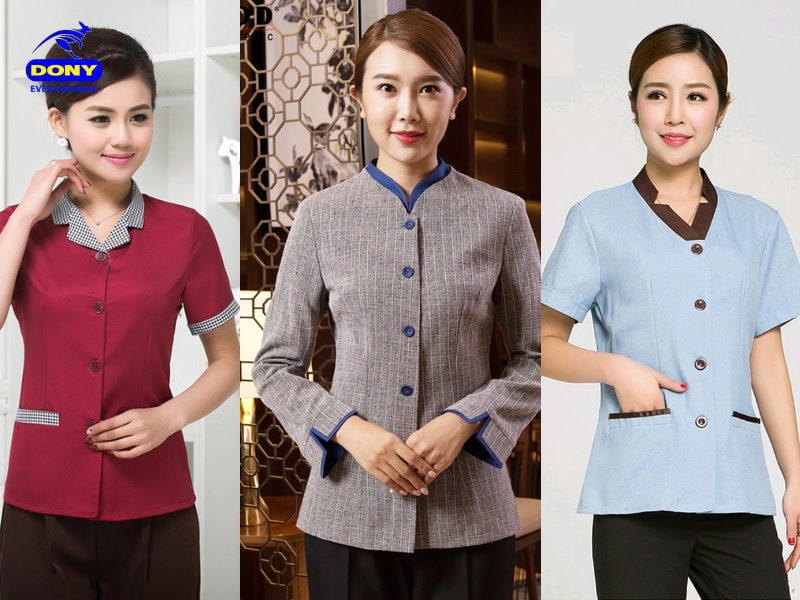 Đồng phục buồng phòng nữ.