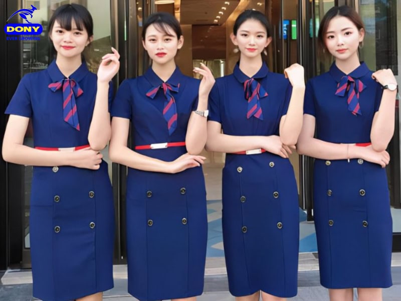 Đồng phục lễ tân đầm liền-2