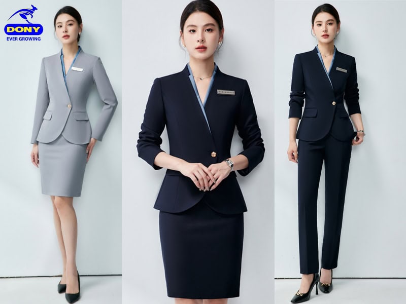 Đồng phục lễ tân áo vest-2