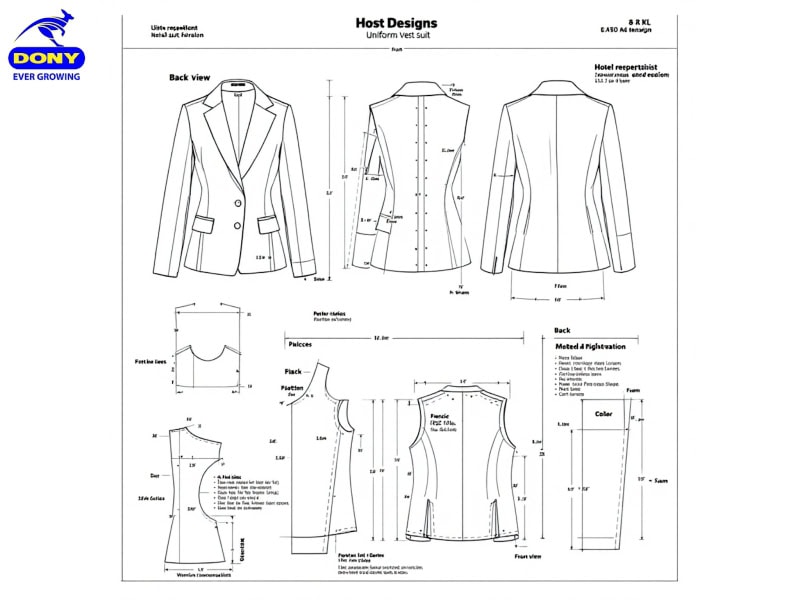 Đồng phục lễ tân áo vest-3