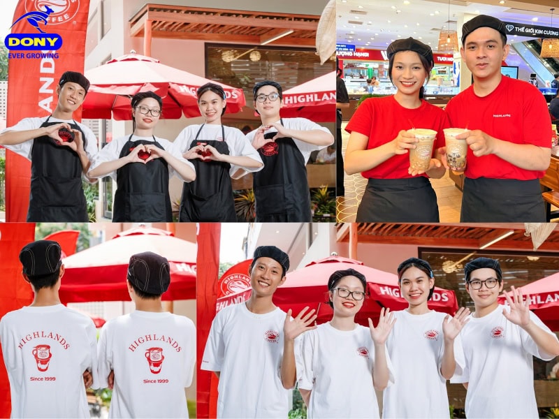 Đồng phục giúp quán cafe tạo sự chuyên nghiệp trong mắt khách hàng