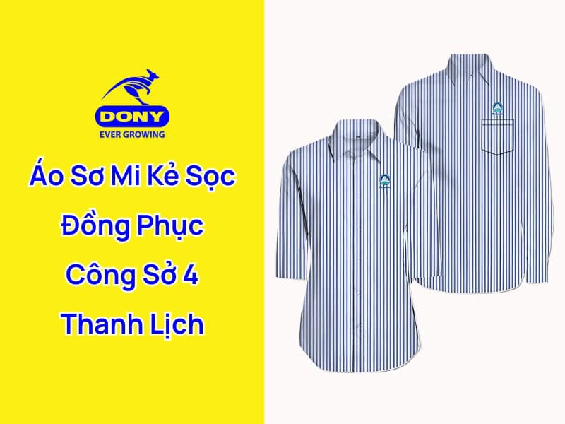 áo sơ mi kẻ sọc đồng phục công sở