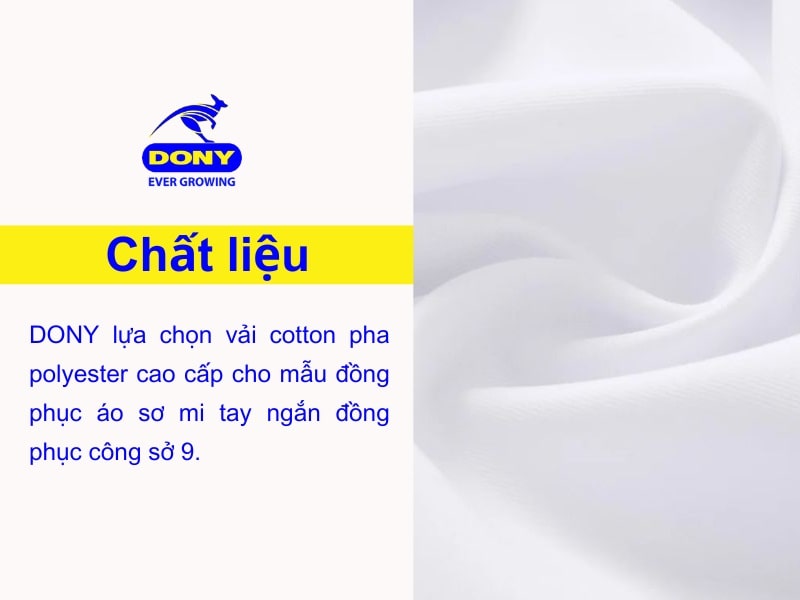chat lieu vai ao so mi mau trang tay ngan