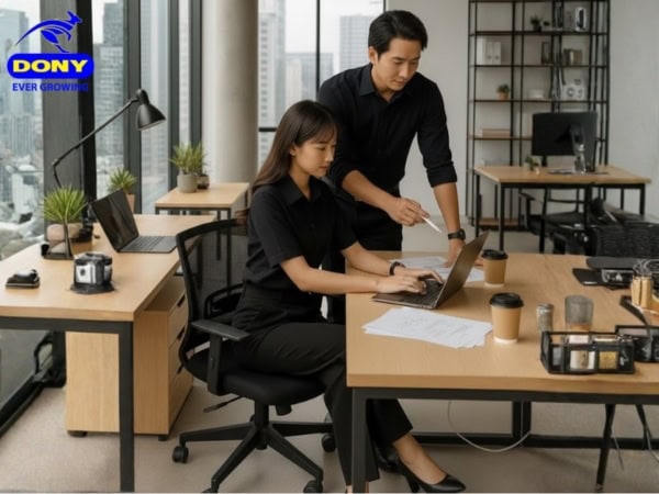 Đồng Phục Công Sở 10 Màu Đen Sang Trọng
