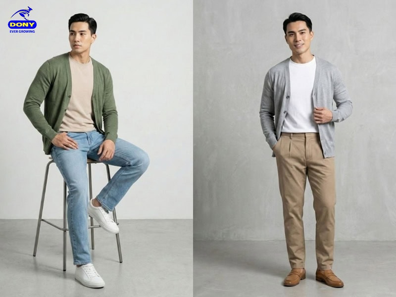 phoi ao thun voi ao blazer