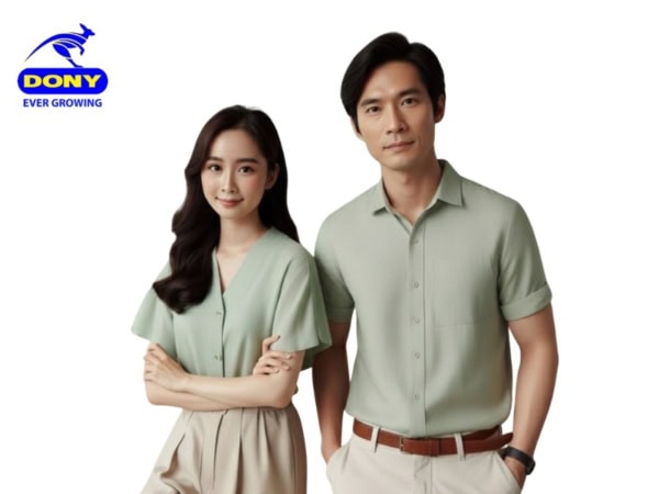 Sơ Mi Đồng Phục Công Sở Xanh Pastel Thanh Lịch, Hiện Đại