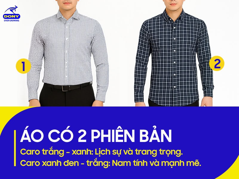 Áo với 2 phiên bản phù hợp cho nhiều môi trường khác nhau.
