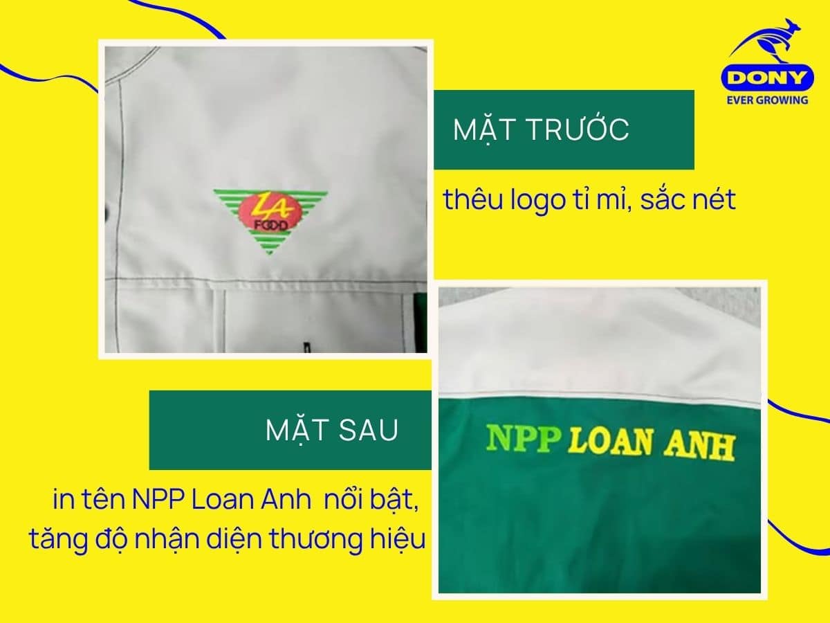 Thiết kế đồng phục bảo hộ lao động Công Ty Loan Anh Food.