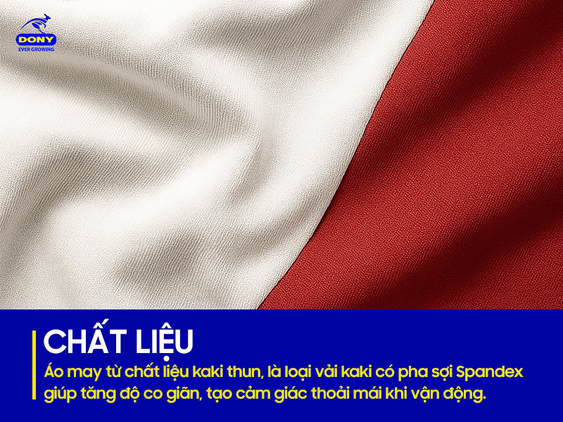 Chất liệu kaki thun giúp tăng độ co giãn.