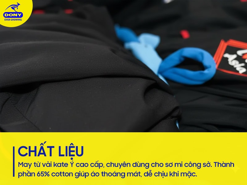 Áo được may từ vải kate Ý cao cấp, thoáng mát - dễ chịu.