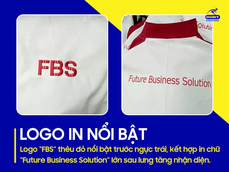 Logo kết hợp in và thêu giúp tăng nhận diện thương hiệu.
