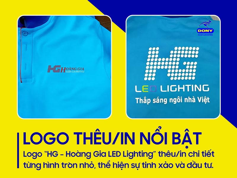 Logo in/thêu nổi bật, tỉ mỉ từng chi tiết.