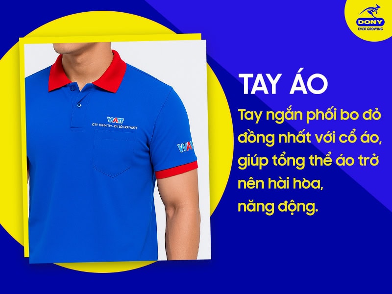 Tay áo ngắn bo viền vừa vặn – tối ưu cho công việc kỹ thuật và sản xuất.
