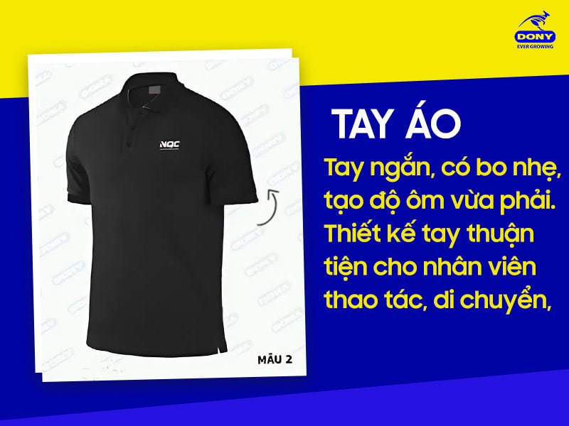 Tay áo ngắn, có bo nhẹ.
