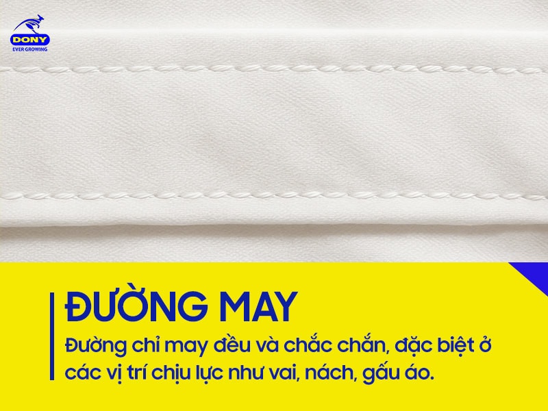 Đường may đều, chắc chắn.