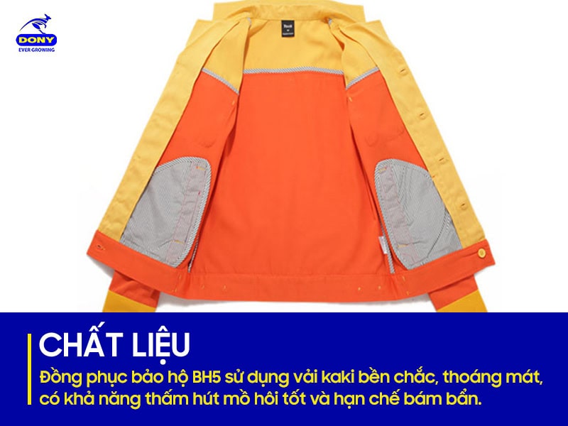 Chất liệu vải kaki bền chắc, thoáng mát.