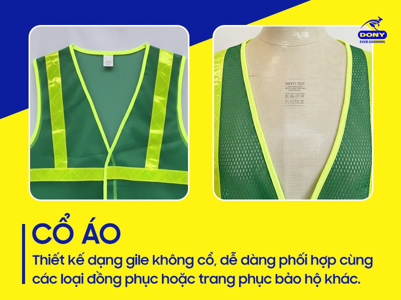 Thiết kế dạng gile không cổ, dễ phối đồ..