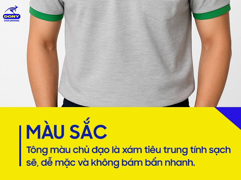 Tông màu chủ đạo xám tiêu trung tính.