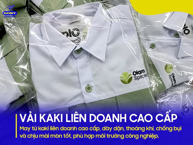 Chất vải kaki dày, bền, thoáng khí.