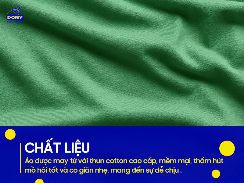 Chất liệu vải thun cotton cao cấp, mềm mại.