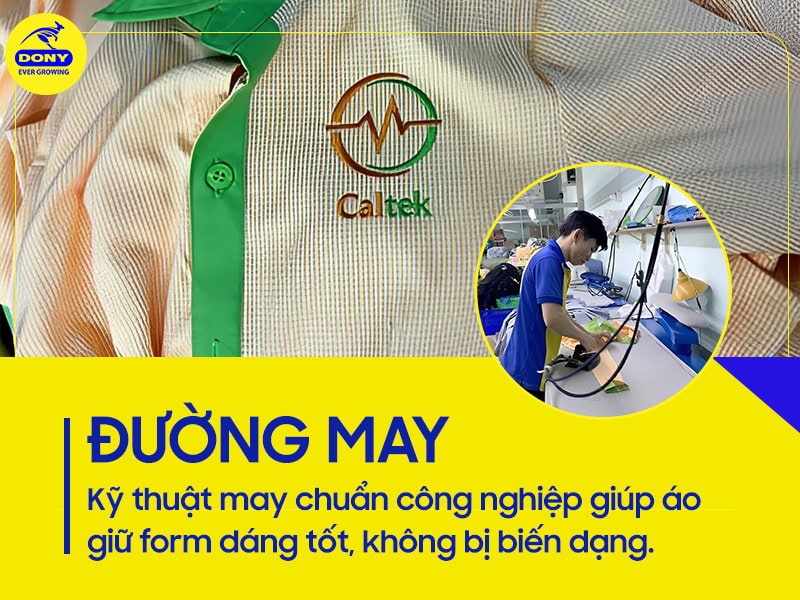 Đường may tỉ mỉ, chắc chắn, giữ form.
