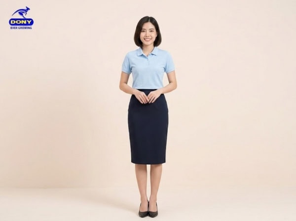 Mẫu chân váy bút chì đồng phục công sở