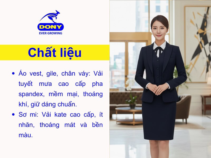 chat lieu vai may dong phuc le tan xanh navy