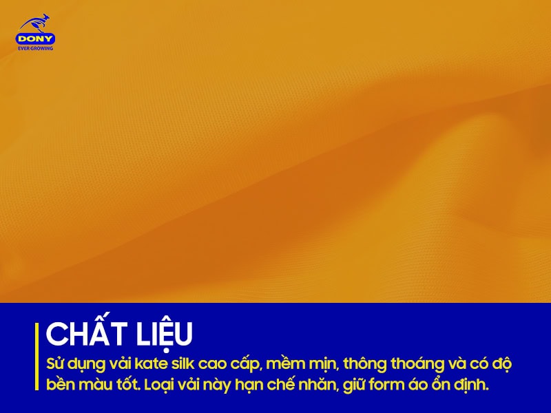 Chất liệu kate silk cao cấp, mềm mịn.