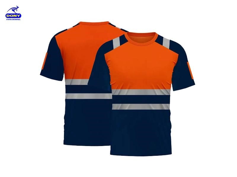 Mẫu áo thun đồng phục bảo vệ màu cam