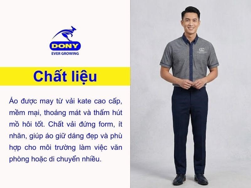 Mẫu áo được may từ chất liệu vải kate cao cấp