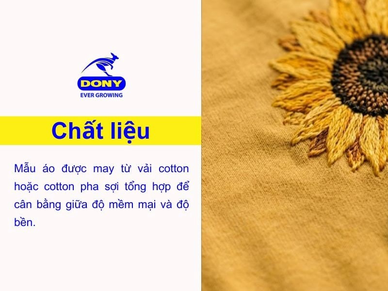 Mẫu áo mẫu áo thường được may từ vải cotton hoặc cotton pha sợi tổng hợp