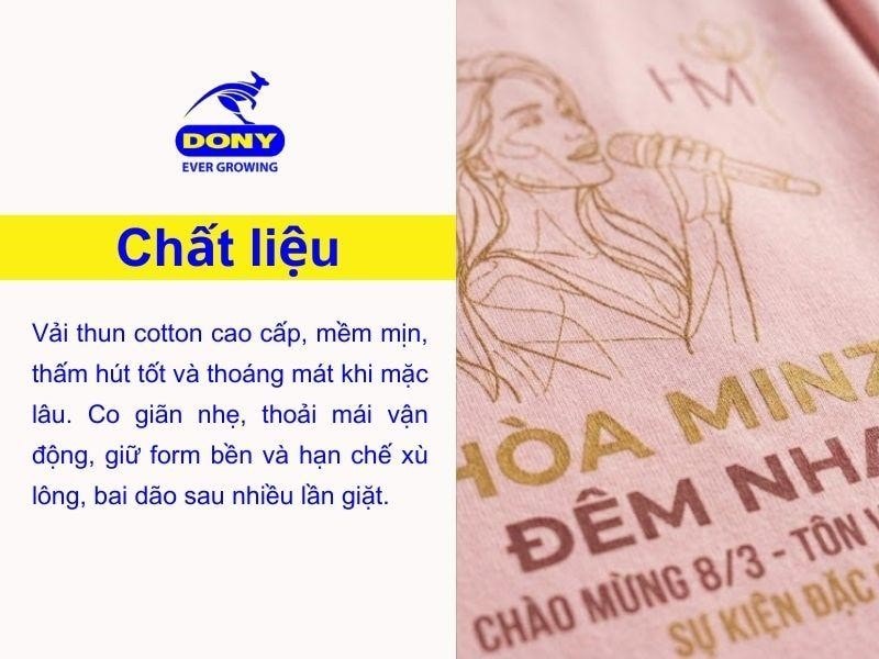 Chất liệu áo thun sự kiện âm nhạc
